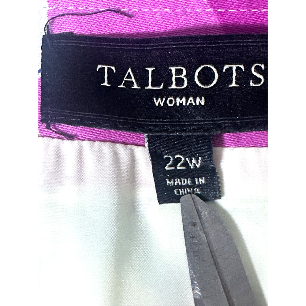 Talbots Women Skirt Plus‎ Size 22W Floral Print Twill Cotton Straight Cut - Picture 6 of 16